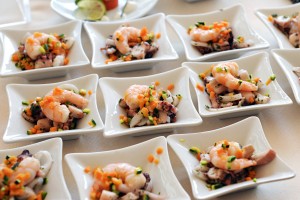 Individual seafood starters